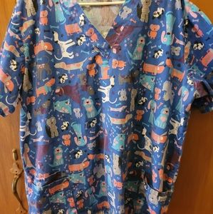 2XL scrub top